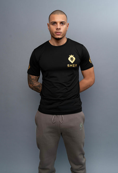 Black training t-shirt